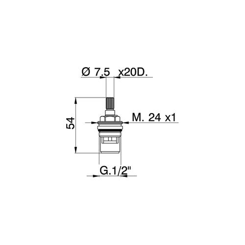 ZZ 945890 VITONE CERAMICO 1/2 DESTRA 180 Foto 2