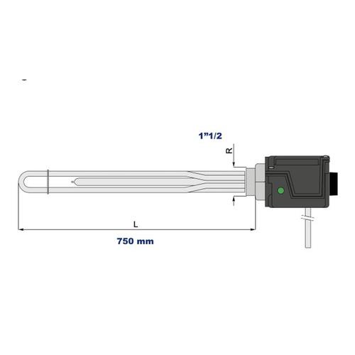 KIT RESISTENZA ELETTRICA CON TERMOSTATO 9 KW Foto 2