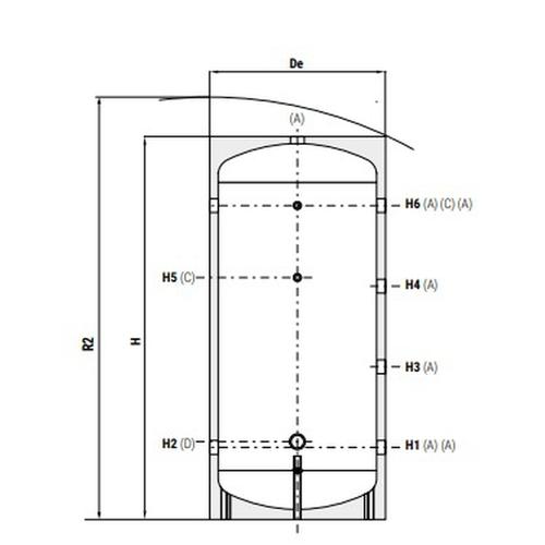 VOLANO TERMICO LT. 500 PER POMPA DI CALORE Foto 2