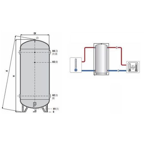 ACCUMULATORE ZC20VT LT. 200 X ACQUA REFRIGER. Foto 2