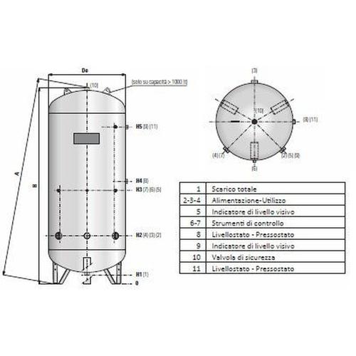 AUTOCLAVE VERTICALE 300 LT. ZINCATO 11,76 BAR Foto 2