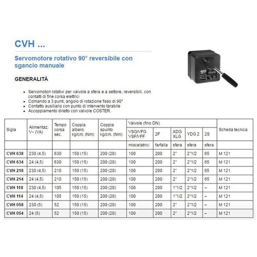 CVH 118 SERVOMOTORE CON SGANCIO MANUALE (230V) Foto 2