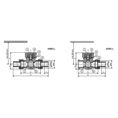 HGM 215 VALVOLA DI ZONA A SFERA 1/2" M/F Foto 2