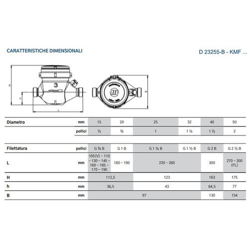 KMF 15D CONTATORE VOLUMETRICO DA 1/2" Foto 2