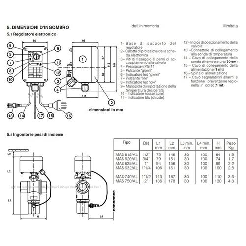 MAS 615 1/2 MISCELATORE ELETTRONICO X ACQUA CALDA Foto 2