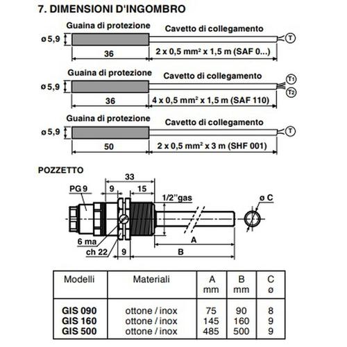 SAF 010 SONDA TEMPERATURA FILO Foto 2