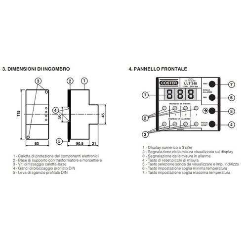 ULT 328 UNITA' MISURA/ALLARME/MEMO TEMPERAT. Foto 2