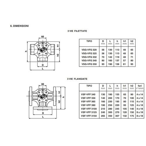 VSF 3100 VALV 3 VIE FLANG DN 100 A SETTORE Foto 2