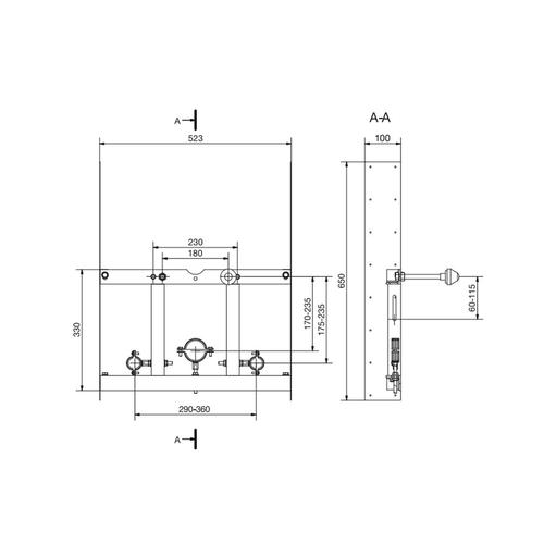 STAFFA HL/100 (CARTONGESSO) X BIDET Foto 2