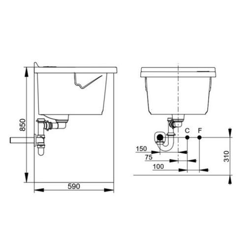 REVINE MOBILE LAVATOIO CON ASSE 61X61 Foto 3