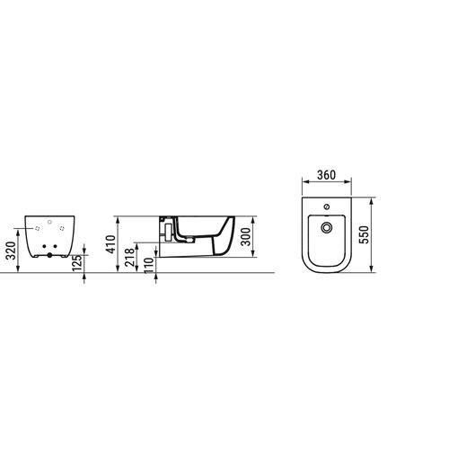 MIRTO D462601 BIDET MONOFORO SOSPESO BIANCO LUCIDO Foto 4