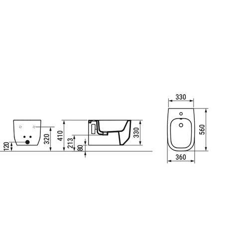 ALBA D502601 BIDET MONOFORO SOSPESO BIANCO LUCIDO Foto 5