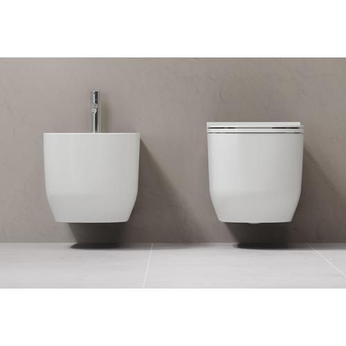 ALBA D502601 BIDET MONOFORO SOSPESO BIANCO LUCIDO Foto 3