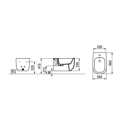 ALBA D502641 BIDET MONOFORO SOSPESO BIANCO OPACO Foto 4