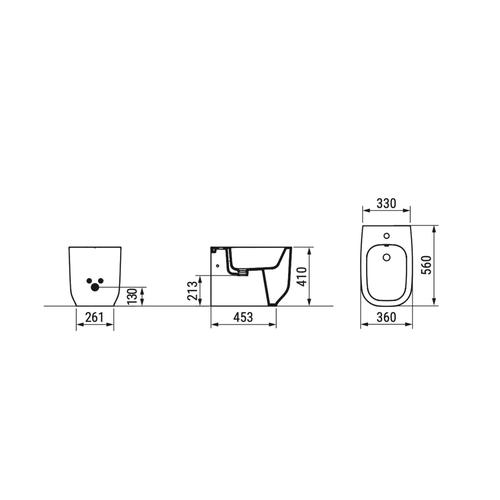 ALBA D503541 BIDET MONOFORO PAVIMENTO BIANCO OPACO Foto 4