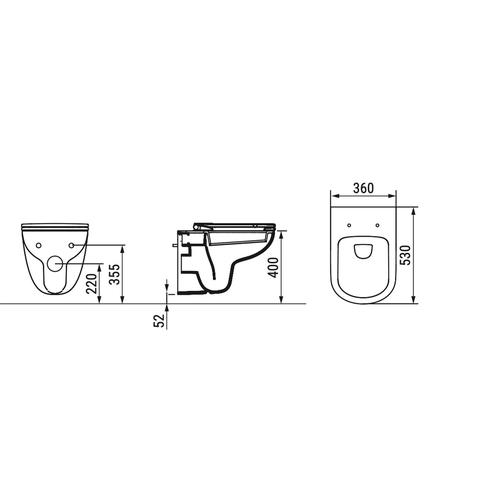 GEMMA2 NEW WC SOSPESO BIANCO (S/SEDILE) D522501 Foto 4