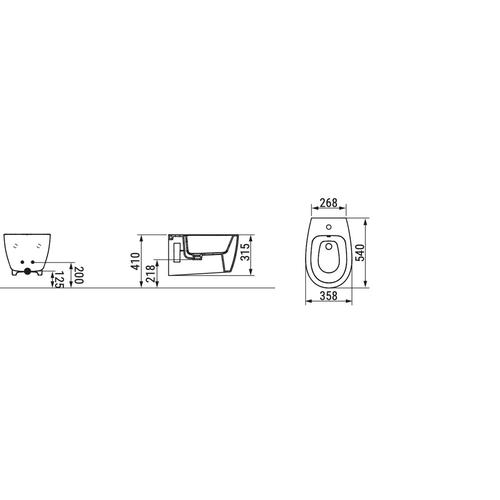 DEMY BIDET SOSPESO BIANCO D552601 Foto 4