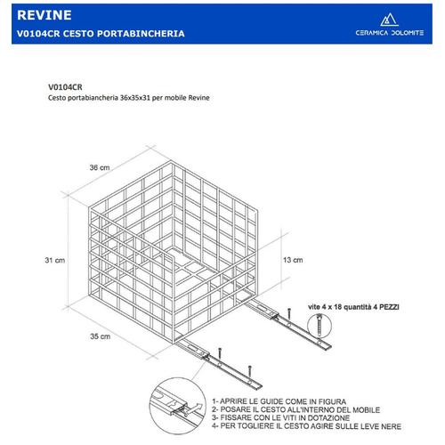 CESTO PORTABIANCHERIA 36X35X31 X REVINE Foto 1