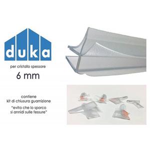 DUKA GUARNIZIONE BOX DOCCIA 6 MM. GUM C192   PER BOX DOCCIA ORIGINALE                     COMPATIBILE ANCHE PER CRISTALLO CURVO 6 MM.