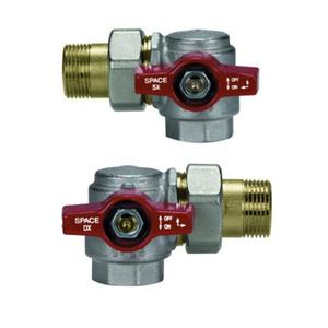SPACE 2073R VALVOLA SFERA SQUADRA 1/2 ROSSO SINISTRA