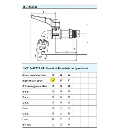 VIVA RUBINETTO PORTAG. ANTIGELO 1/2 1740B404 Foto 3