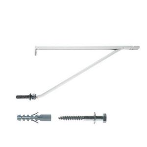 ML35 COPPIA MENSOLE CON ZANCA A TASSELLO X LAVABO 35 CM