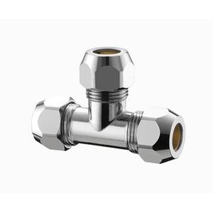 TEE OTTONE CROMATO X RAME 3/8 10