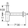 SIFONE PVC LAVABO 1 1/4 CROMO Foto 2