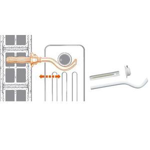 COPPIA MENSOLE RADIATORE GHISA 2/3C. BIANCA 012001
