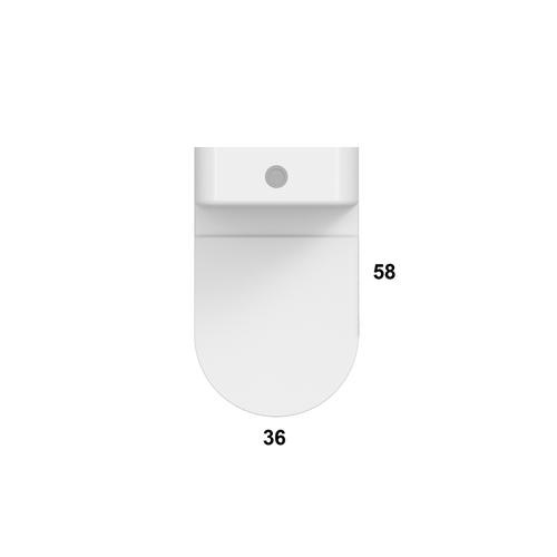 FORTY3 FO003. BI 58. 36 VASO MONOBLOCCO BIANCO Foto 3