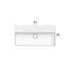 T-EDGE LAVABO 71X37 CERAMICA IN072BI Foto 3