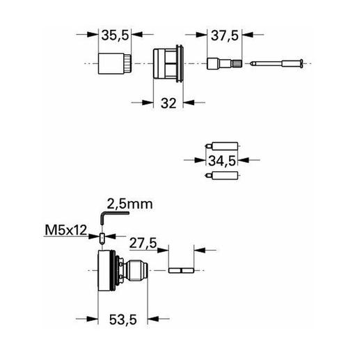 SET PROLUNGA MM. 27,5 X GROHTHERM  47358 Foto 2