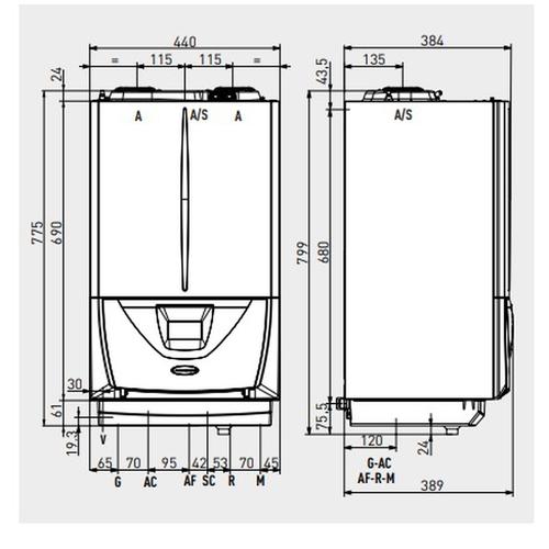 VICTRIX TERA 28 V2 CALDAIA CONDENSA ISTANTANEO MET Foto 2