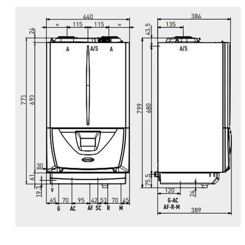 VICTRIX TERA 28 V2 CALDAIA CONDENSA ISTANTANEO GPL Foto 2