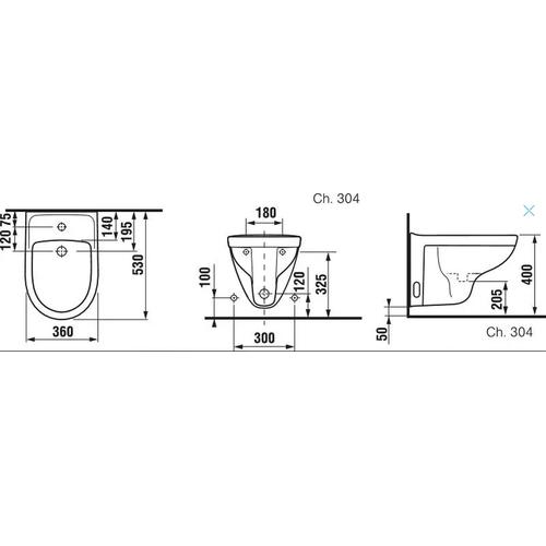 LYRA PLUS NEW BIDET SOSPESO BIANCO ACQUA ESTERNA Foto 2
