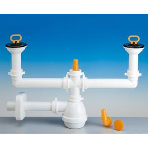 SIFONE "M" 2 VIE CON ATTACCO LAVASTOVIGLIE VERT