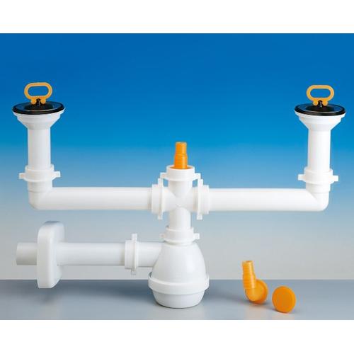 SIFONE "M" 2 VIE CON ATTACCO LAVASTOVIGLIE VERT Foto 1