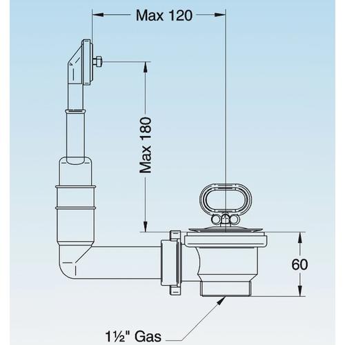 PILETTA RACCORDO TROPPO PIENO 1 1/2 Foto 2
