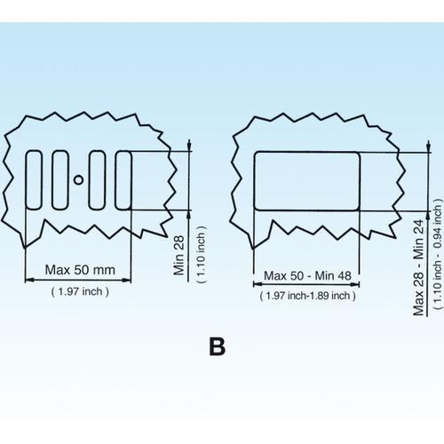 PILETTA CON TROPPO PIENO RETTANGOLARE BASKET 1"1/2 Foto 2