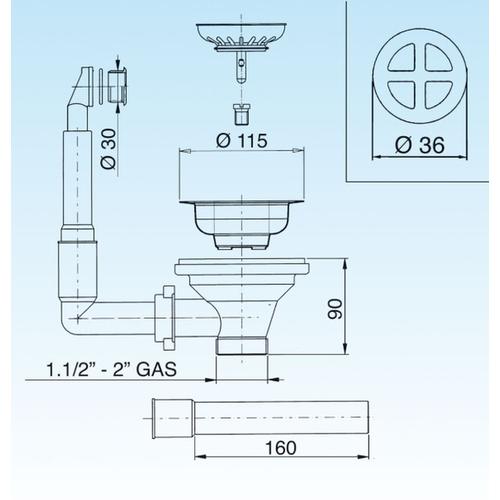 PILETTA BASKET CON TROPPO PIENO TONDO 1"1/2 Foto 2