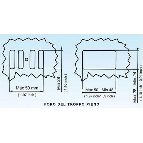 PILETTA CON T.P.BASKET 1"1/2 IRON SATIN PVD Foto 3