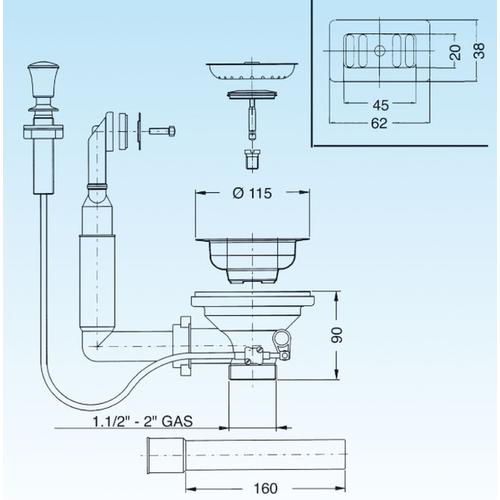 SALTERELLO CON TROPPO PIENO RETTANGOLARE 1 1/2 Foto 3