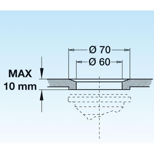 PILETTA CON TUBO SFIOR. MM240 INOX 11/2 FORO D60 Foto 3