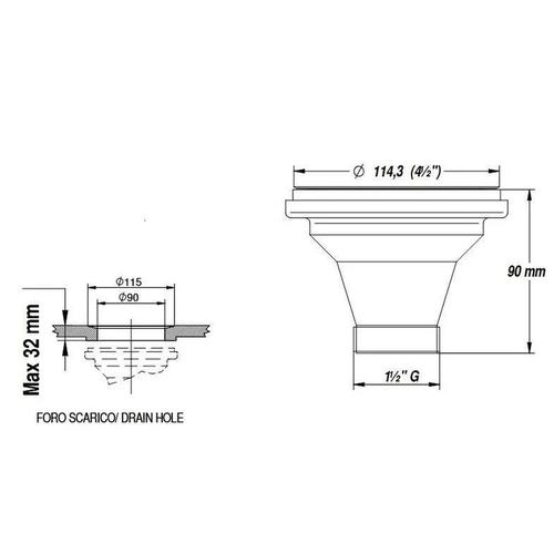 PILETTA LAVELLO BASKET 1 1/2 INOX SATINATO Foto 4
