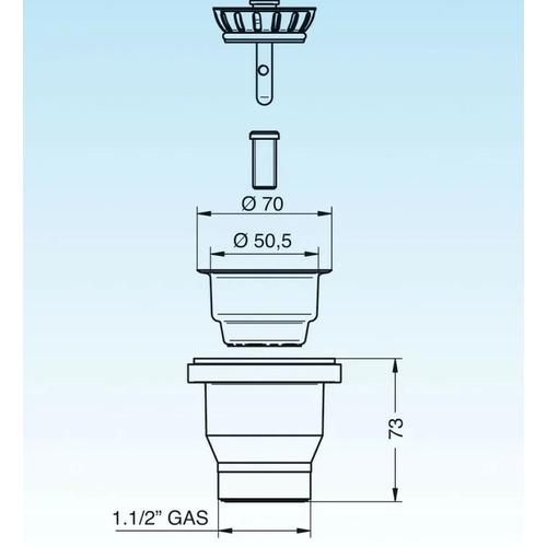 BASKET MINI FORO 60 1 1/2 LAVELLO INOX Foto 3