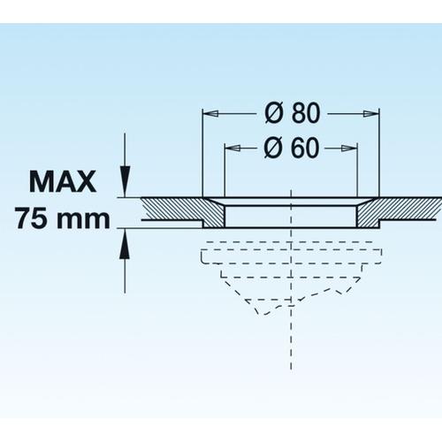 PILETTA D.40 X LAVELLO CERAMICA CON TAPPO MANICOTTO Foto 3
