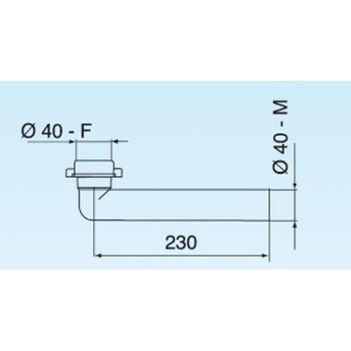 PROLUNGA JOLLY CURVA D.40 X 230 (1 1/2) Foto 2