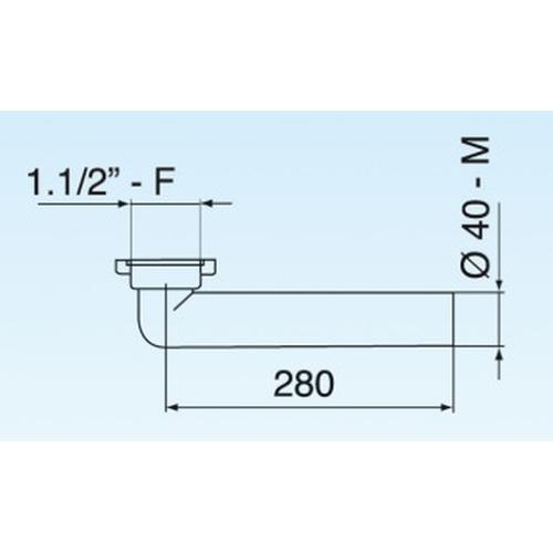 PROLUNGA JOLLY CURVA D.40 X280 (1"1/2) Foto 2
