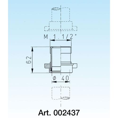 GIUNTO TUBO LISCIO 40 X M 1 1/2 002437 Foto 2