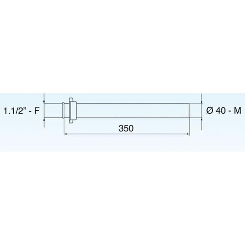 PROLUNGA JOLLY DIRITTA D.40 X 350 (1 1/2) Foto 2